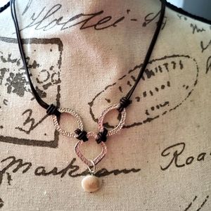 Silpada leather & pearl necklace